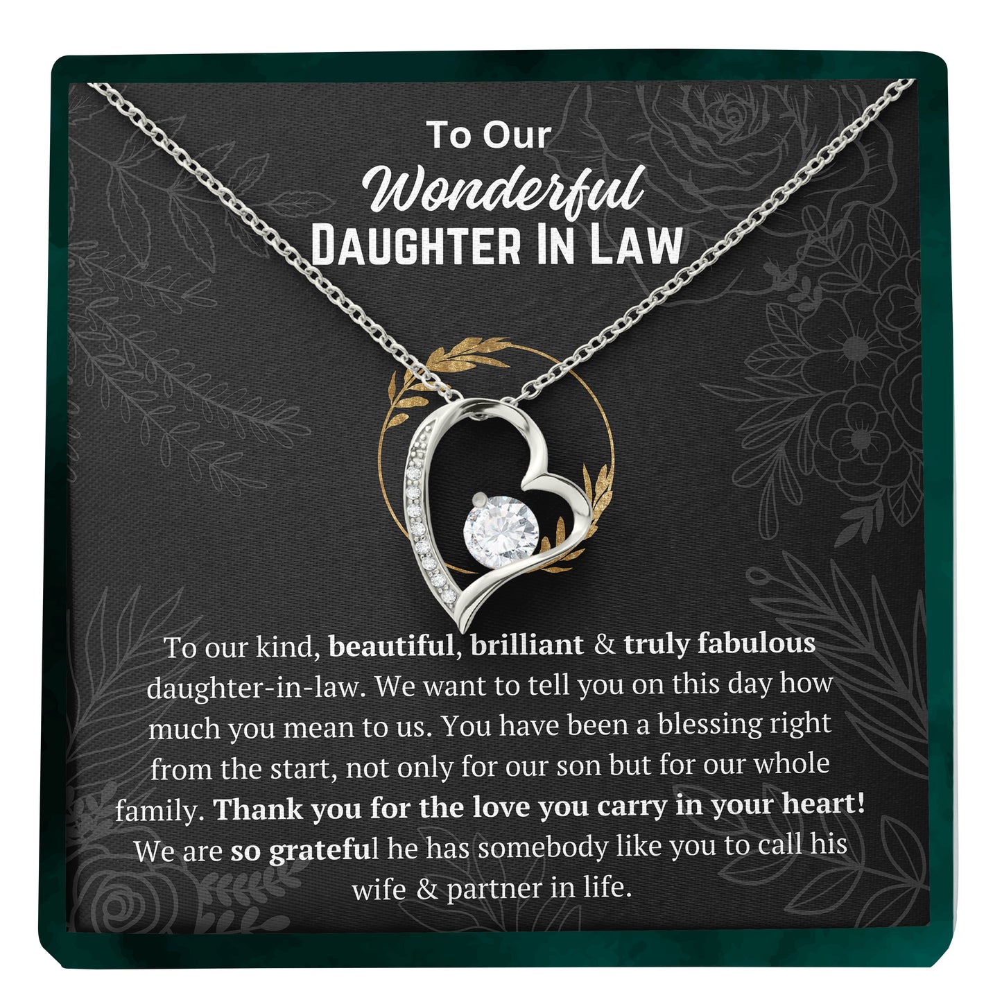 To My Daughter In Law | Forever Love Necklace - Right In The Feels