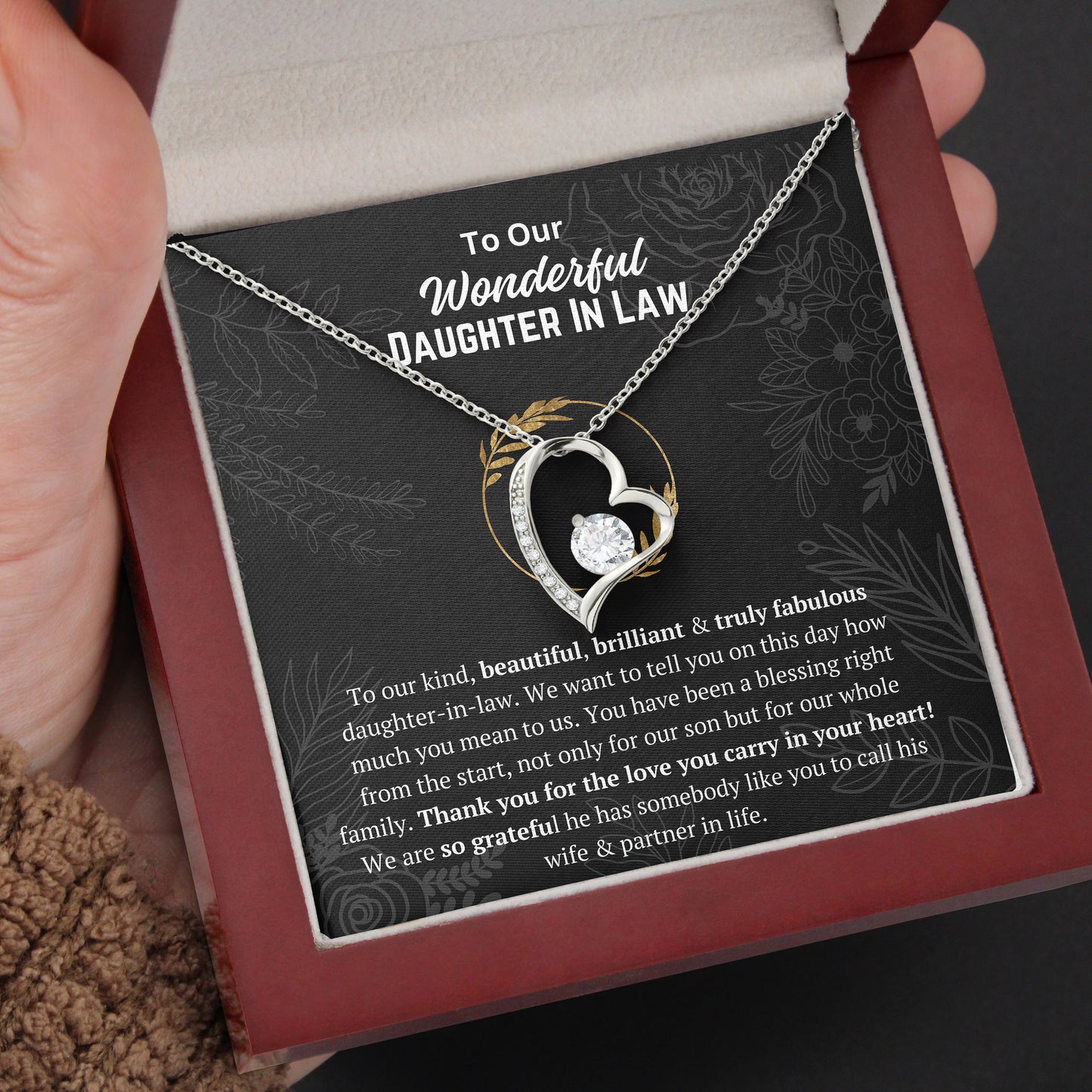 To My Daughter In Law | Forever Love Necklace - Right In The Feels