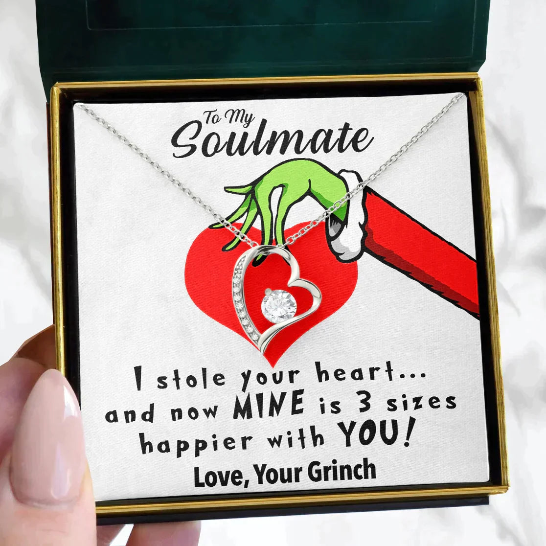 To My Soulmate | "You Stole My Heart" | Forever Love Necklace - Right In The Feels